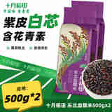 十月稻田 东北血糯米500g (黑糯米 粽子米 粗粮杂粮 腊八粥米 ) 500g*10袋 【含花青素】
