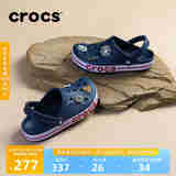 crocs卡骆驰洞洞鞋贝雅卡骆班轻便耐磨一脚蹬休闲鞋|205089 深蓝/辣椒红-4CC 41 /42(260mm)