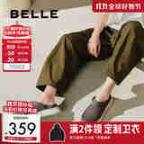 百丽网面透气洞洞鞋男25夏季厚底包头凉拖A1941BH5 卡其色 43 (265mm)