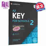 剑桥官方新版KET考试校园版真题4套 有答案配音频线上资源 A2 Key for Schools 2 英文原版进口
