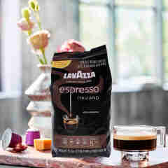 拉瓦萨Lavazza意式浓醇中度烘焙咖啡豆 袋装 1kg 1袋 Espresso浓缩