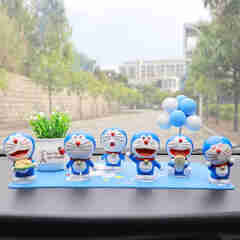 范特西 汽车摆件饰品卡通公仔哆啦A梦车内摆件机器猫创意摆件儿童玩具女 六个一套 通用 款式