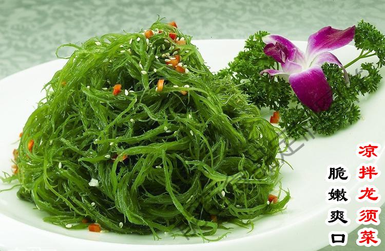 盐渍海草龙须菜海菜绿藻海石花菜裙带海藻丝凉拌菜食品