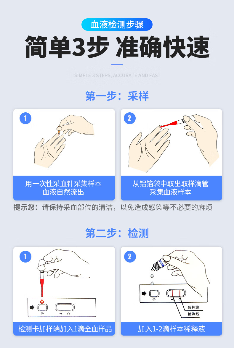 万孚wvondfo艾滋病检测试纸hiv试纸唾液血液病毒梅毒性病自检查自测包
