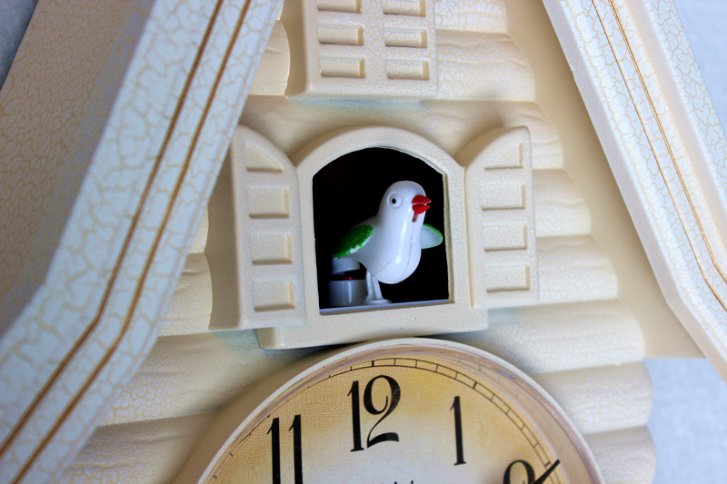 haizhixing欧式客厅创意挂钟布谷鸟报时钟卡通装饰家钟表家用儿童房