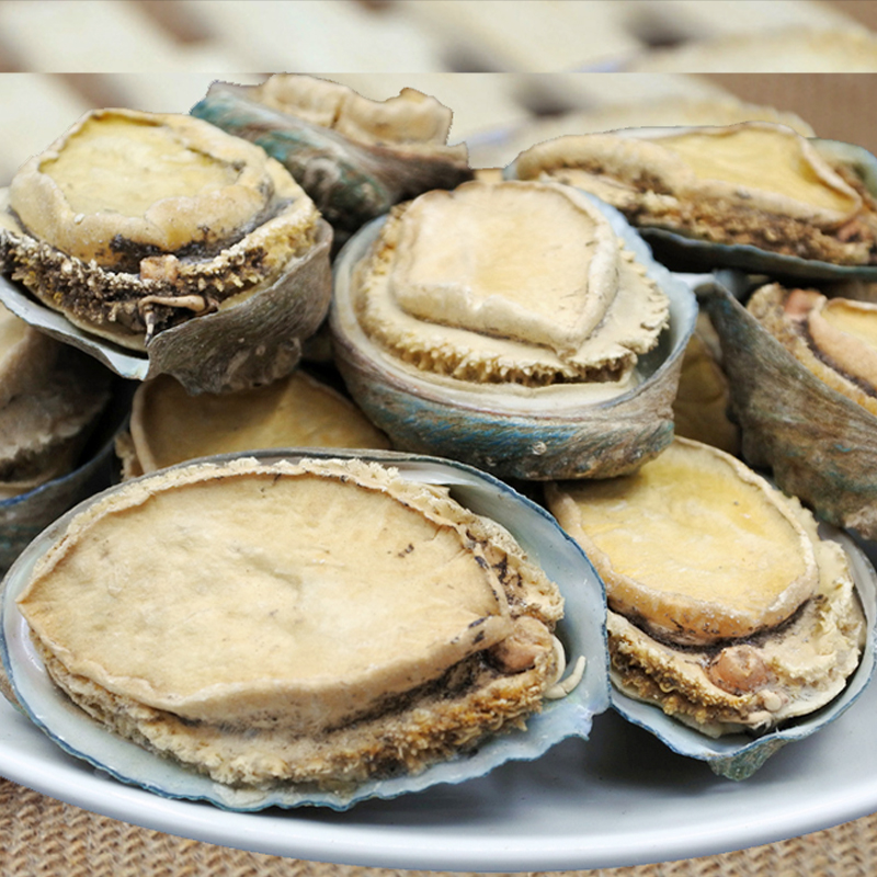 海鲜阁山东烟台特产冻干鲍鱼鲍鱼干货12只装约190g年货送礼海鲜礼盒