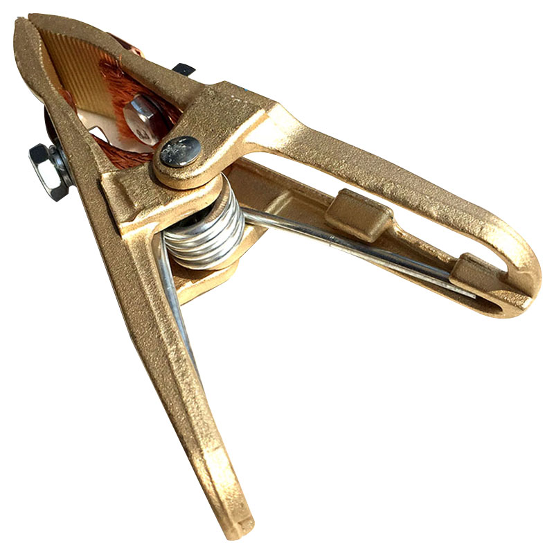 型500a红冲锻打接地钳电焊机接地线夹黄铜搭铁线地线钳a型钳500a只