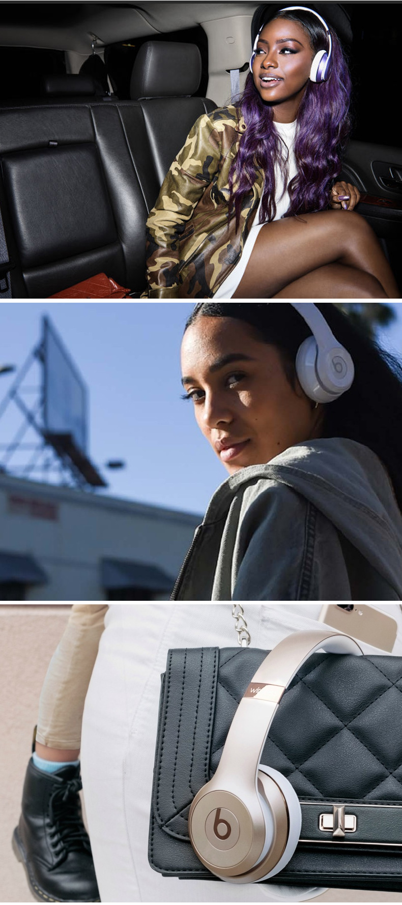 二手99新beatssolo3wireless魔音头戴式beatssolo3蓝牙无线耳机玫瑰金