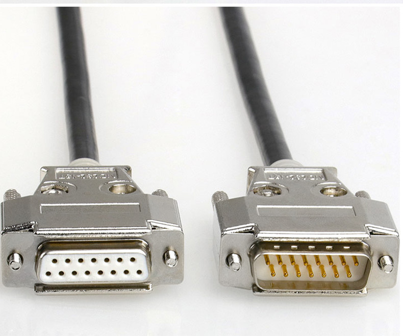炬信db15连接线15针并口延长线db15公对母公对公数据线2排15针线电脑
