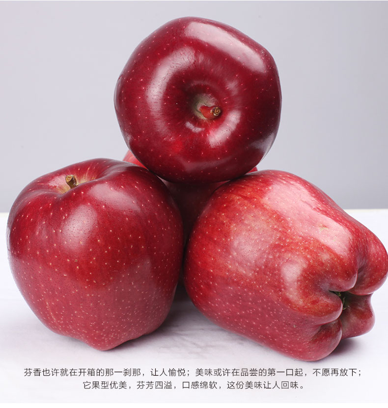 西峡馆花牛苹果国产红蛇果新鲜水果净重约8288斤