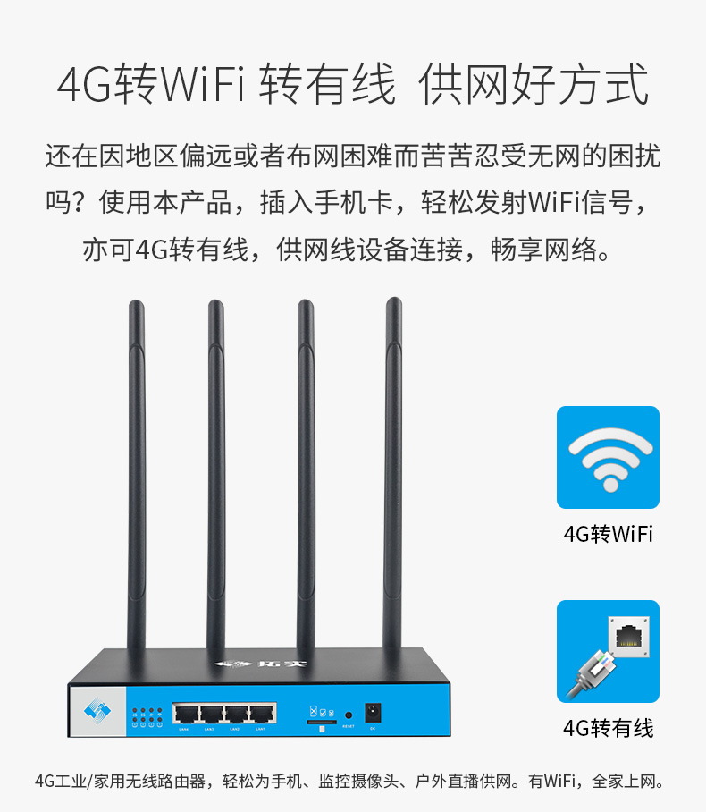 拓实移动wifi联通电信4g无线转有线路由器直插卡sim移动随身宽带cpe