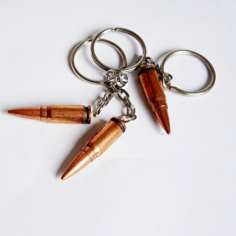 耀莎创意礼品子弹壳工艺品子弹壳钥匙扣挂件个性钥匙扣送退伍军人纪念