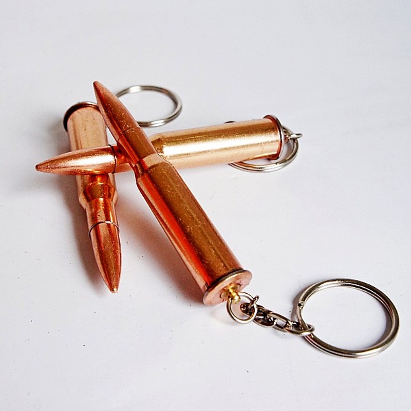 耀莎创意礼品子弹壳工艺品子弹壳钥匙扣挂件个性钥匙扣送退伍军人纪念