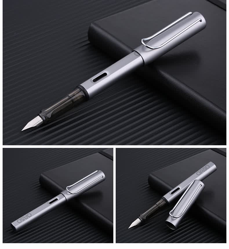 [New Year Gift] OASO Fountain Pen Gift, Cherry Blossom Pink Dual Nib Gift Box Set, 0.38mm And 0.5mm Nib, Business Office Student Gift 12