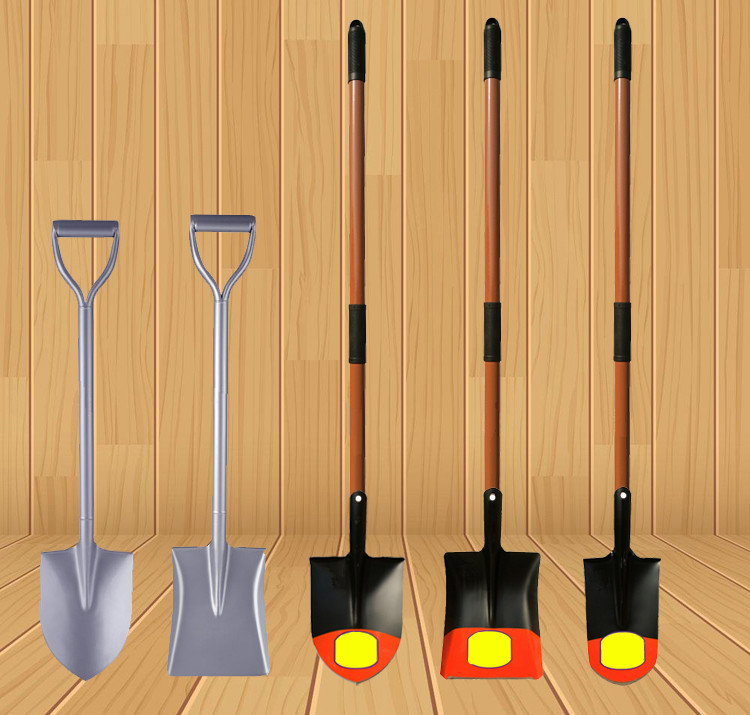 全钢锹锰钢尖锹方锹泥锹农用铁锹铁锨种花种菜园艺园林工具 50锰钢