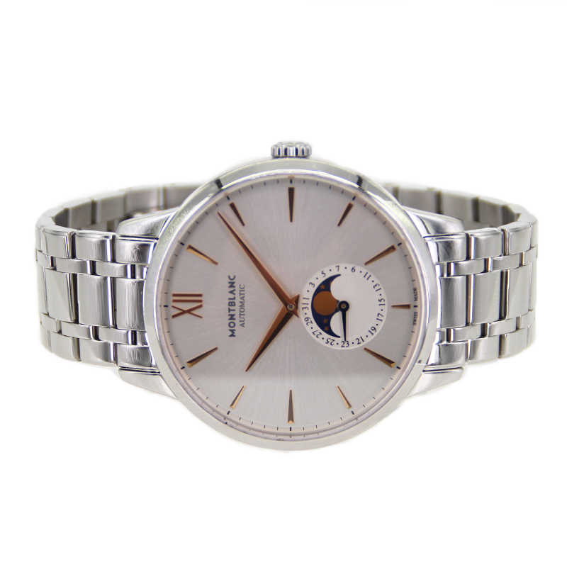 二手99新万宝龙meisterstuck传承系列月相自动机械男表u0111621二手