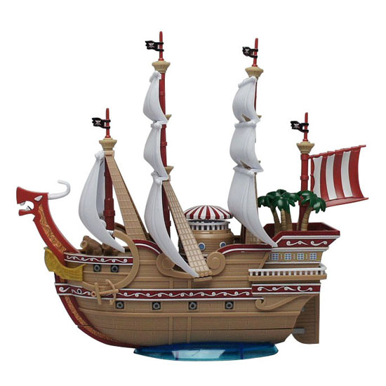 该产品以《航海王》动画中的海盗船:雷德·佛斯号为原型进行还原.