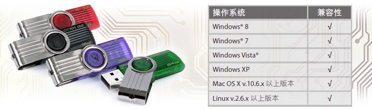 金士顿（Kingston）DT 101G2 64GB U盘 绿色 经典之作