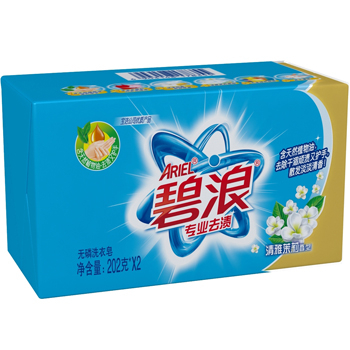 碧浪 专业去渍洗衣皂(清雅茉莉香型)202g*2