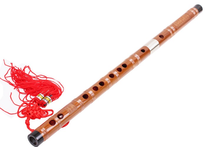 黄黎峰精致白铜双插牦牛角镶嵌专业演奏竹笛c