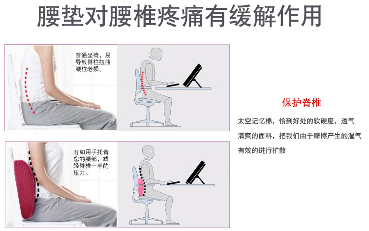 利特尔 三明治透气靠垫 腰靠/车家两用护腰垫/网眼靠背垫 米黑色