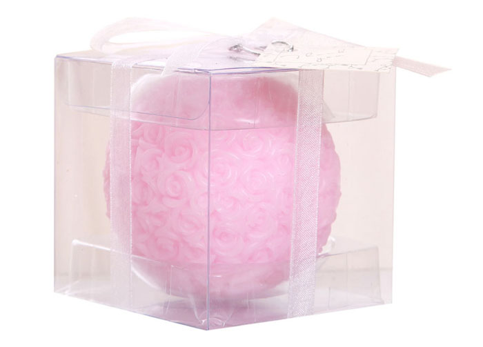 青苇 婚庆用品 玫瑰花蜡烛  粉色 4个装