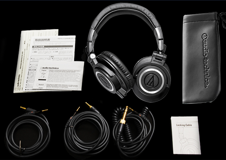 
                                        
                                                                                铁三角（Audio-technica）ATH-M50X BK 头戴式专业全封闭监听音乐HIFI耳机 黑色                