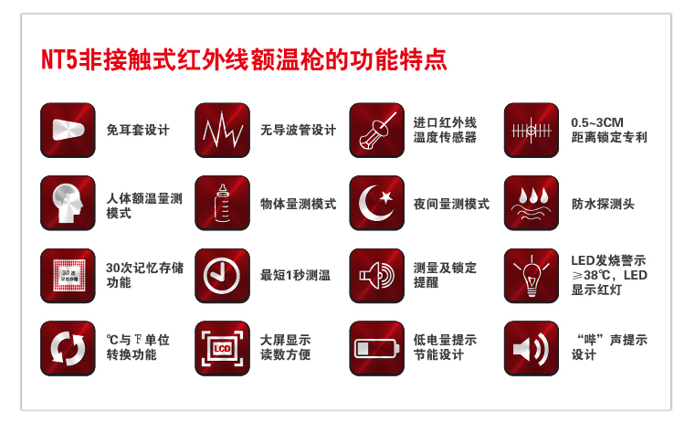 康庄(home) nt5 红外线非接触型额温枪