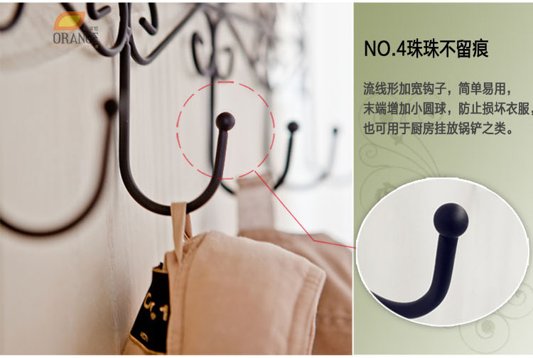 
                                        
                                                            欧润哲 门后挂钩 无痕挂钩免打孔衣帽钩 浴室置物收纳架挂衣服架 3个装 黑色                