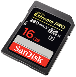 闪迪（SanDisk）至尊超极速SDHC UHS-II存储卡 16GB 读速280MB/s