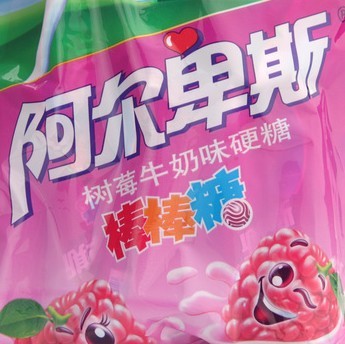 【阿尔卑斯棒棒糖】阿尔卑斯 棒棒糖 零食糖果 树莓牛奶味200g 20支