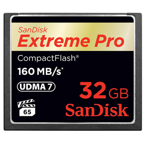 
                                                                                闪迪（SanDisk）32GB CF（CompactFlash）存储卡 高级单反相机内存卡 UDMA7 4K至尊超极速版 读速160MB/s                