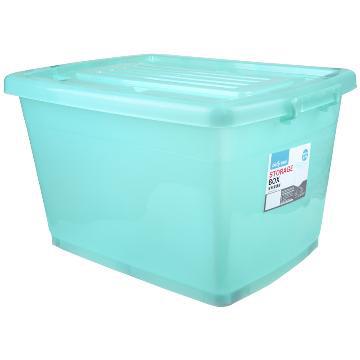 【京东超市】百草园 塑料整理箱收纳箱 衣服杂物储物箱J1000系列 97L 1个装 绿色