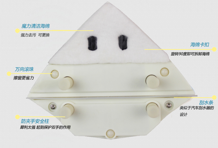 
                                        
                                        利临 防夹手中空双面擦窗器蓝色                
