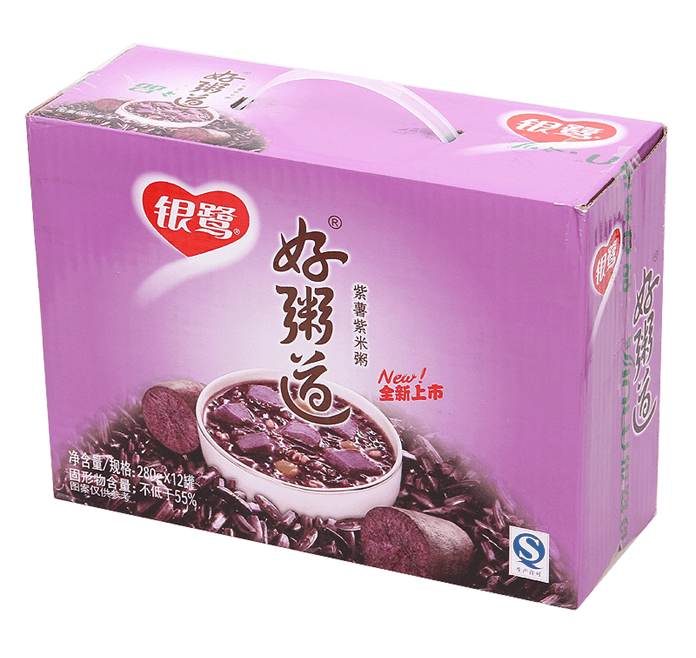 银鹭 八宝粥 速食粥 好粥道 紫薯紫米八宝粥 280g*12罐 整箱装