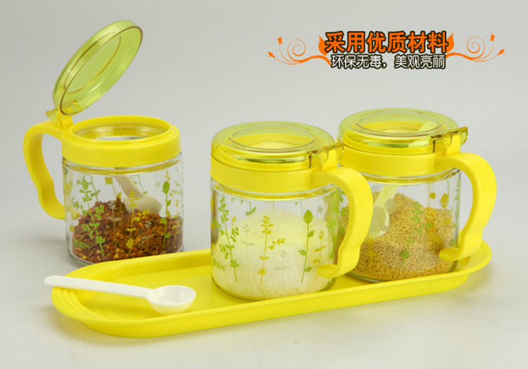 振兴 YH5894 印花玻璃调味瓶 三个装