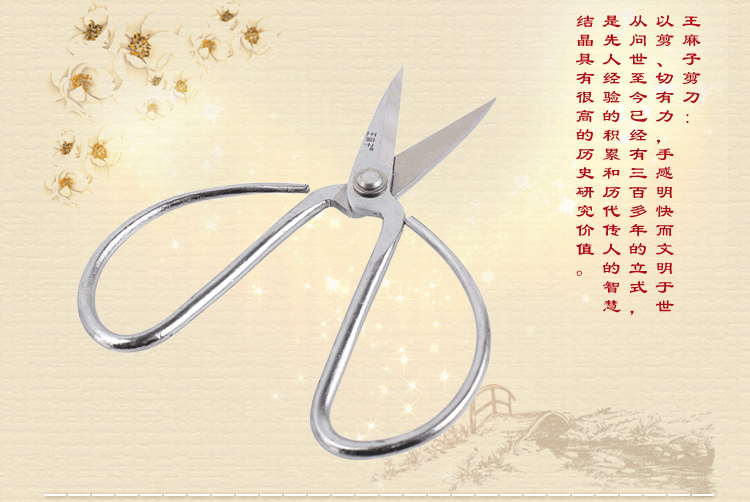 
                                        
                                                            王麻子 2号电镀柄 剪刀 家用厨房缝纫剪子 JG02                