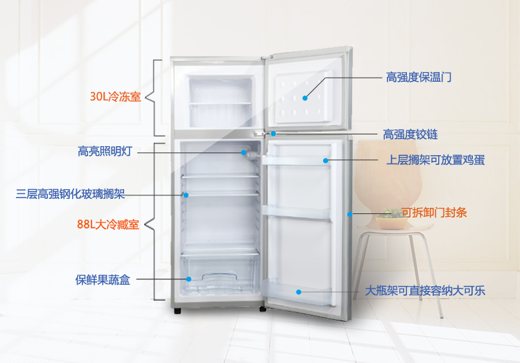 电冰箱结构实物图图片