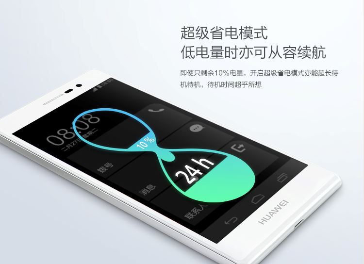 华为 Ascend P7 (P7-L00) 白色 联通4G手机 双卡双待双通