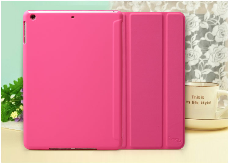 幻响（i-mu） 果缤纷 iPad air保护套 适用苹果 聚氨酯smart case 智能休眠唤醒 三折支架式 送贴膜 蓝色