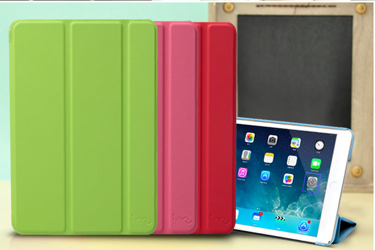 幻响（i-mu） 果缤纷 iPad air保护套 适用苹果 聚氨酯smart case 智能休眠唤醒 三折支架式 送贴膜 蓝色