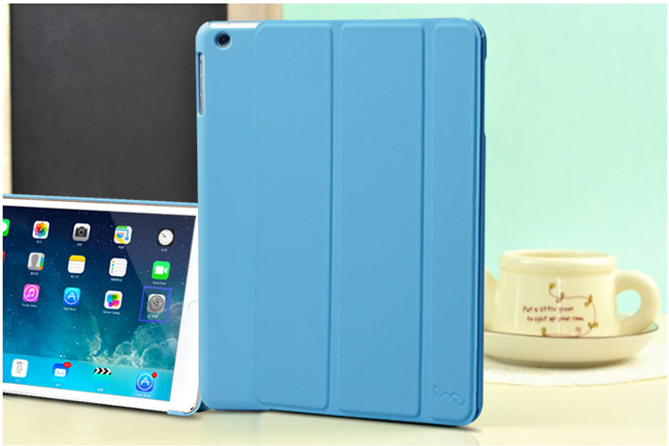 幻响（i-mu） 果缤纷 iPad air保护套 适用苹果 聚氨酯smart case 智能休眠唤醒 三折支架式 送贴膜 蓝色