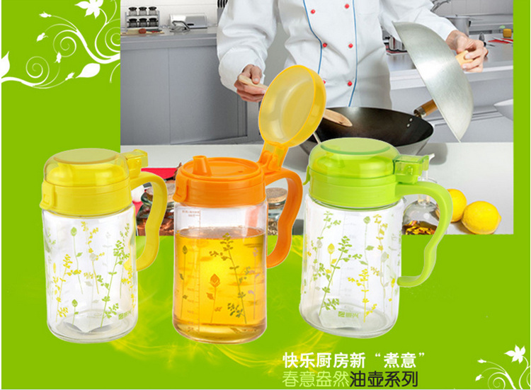 
                                        【京东超市】振兴 YH6001 印花玻璃油壶 400ml                