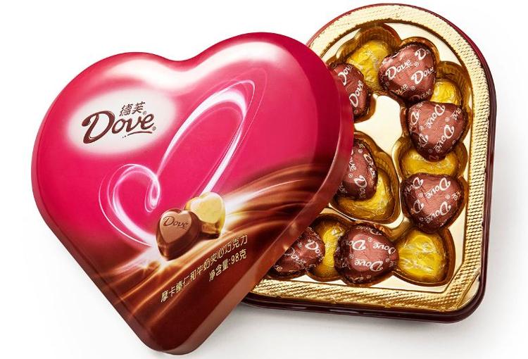 德芙dove心语两种口味混装夹心巧克力(礼盒装)98g【本产品不含礼品袋