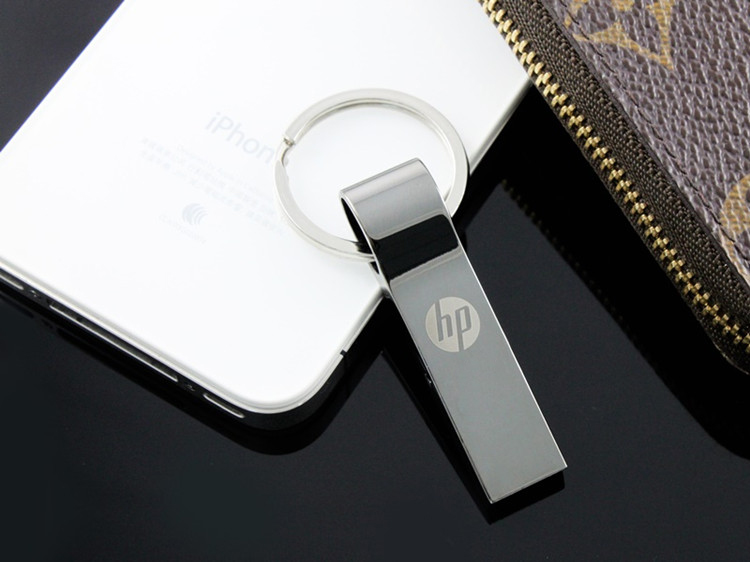 
                                        
                                                                                惠普（HP）16GB USB2.0 U盘 V285W 黑曜色 防水抗摔便携钥匙扣车载优盘                