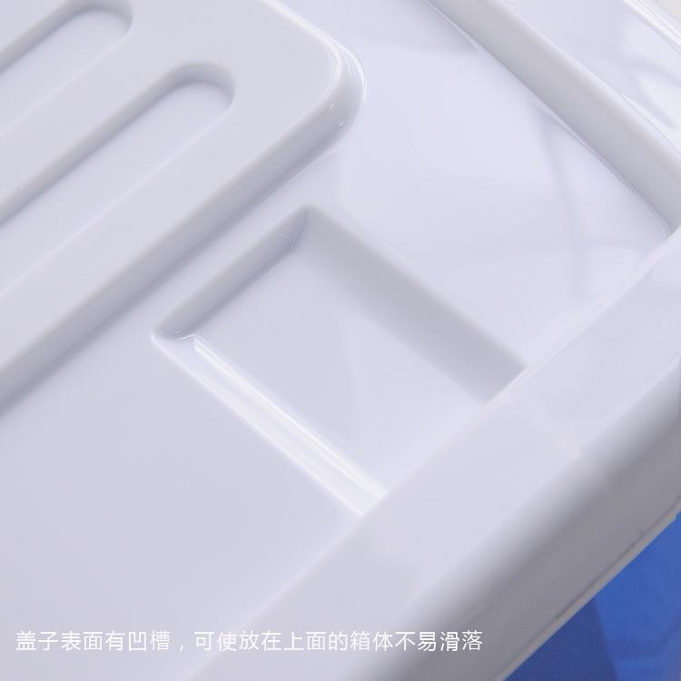 禧天龙Citylong 环保抗压塑料滑轮收纳箱 大号家居储物整理箱超值2个装 酞青兰58L 6085