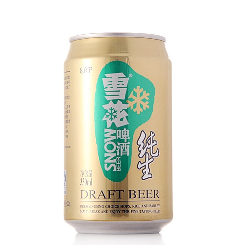 雪花啤酒(snowbeer) 8度纯生330ml*24听整箱装