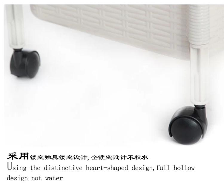 建浩 仿藤四层厨房置物架 JH-0732 灰色