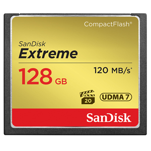 闪迪（SanDisk）至尊极速CompactFlash存储卡 CF卡 128GB 800X 读速120MB/s