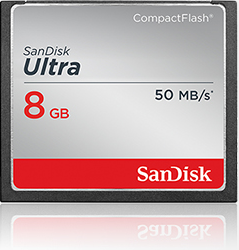 
                                        闪迪（SanDisk）8GB 读速50MB/s 至尊极速CompactFlash存储卡 CF卡                